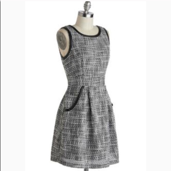 Tulle ModCloth tweed jumper dress zipper 731 - Picture 7 of 7